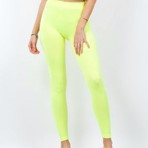 LYDIANE Neon Lemon Seamless Leggings S/M